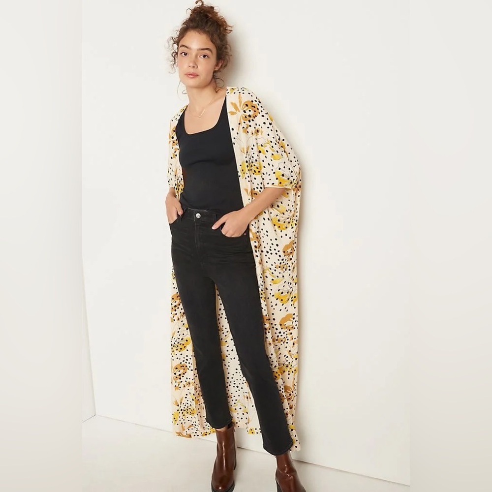 Anthropologie Bel Kazan Printed Sadie Duster Kimono